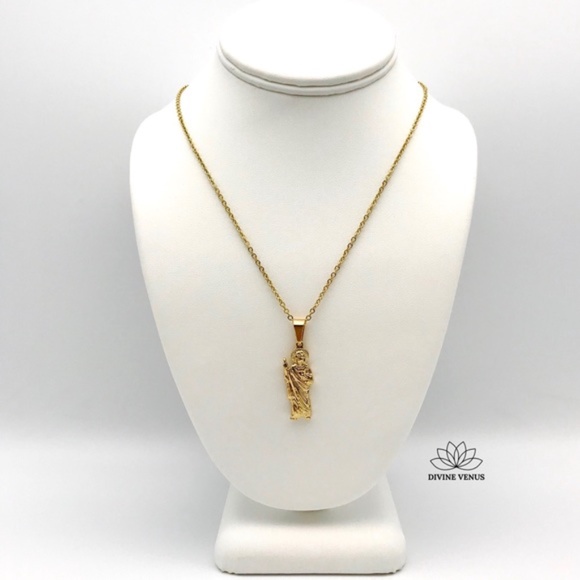 Jesus Necklace | Gold Plated Stainless Steel | - Picture 5 of 8